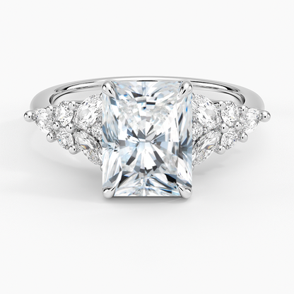 Nadia Taper Diamond Ring - Radiant Cut Center Stone