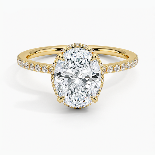 Gala Diamond Ring - Oval Center Stone