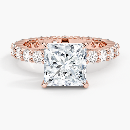 Perfect Fit Eternity Diamond Ring (1 1/3 ct. tw.) - Princess Cut Center Stone