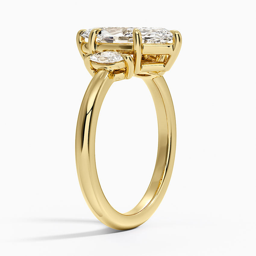 Sasha Three Stone Marquise Diamond Ring (1/3 ct. tw.) - Marquise Center Stone