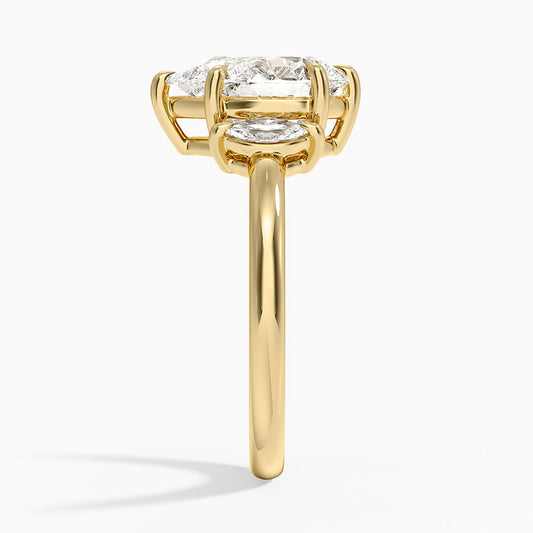 Sasha Three Stone Marquise Diamond Ring (1/3 ct. tw.) - Pear Center Stone