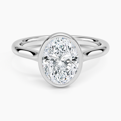 luna-2mm-bezel-ring-oval-cut-center-stone - White Gold