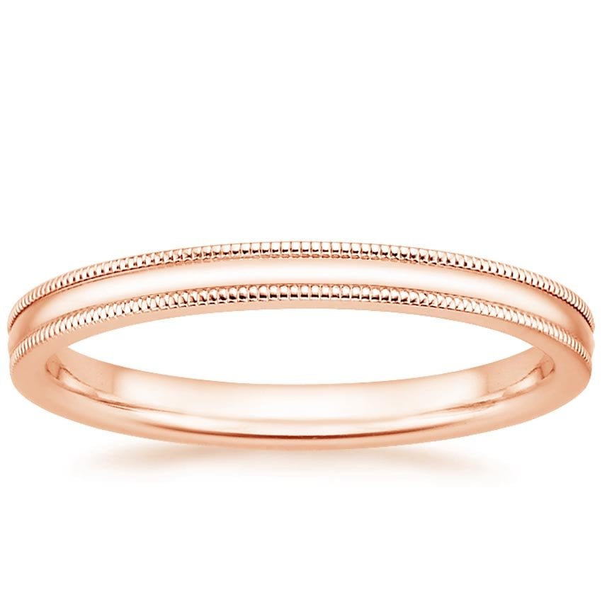 2mm Milgrain Wedding Ring