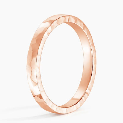 2.5mm Hammered Quattro Wedding Ring
