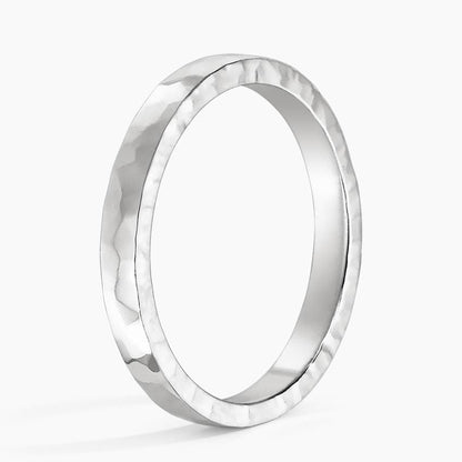 2.5mm Hammered Quattro Wedding Ring