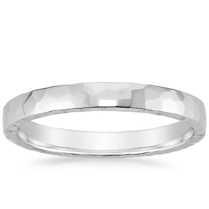 2.5mm Hammered Quattro Wedding Ring