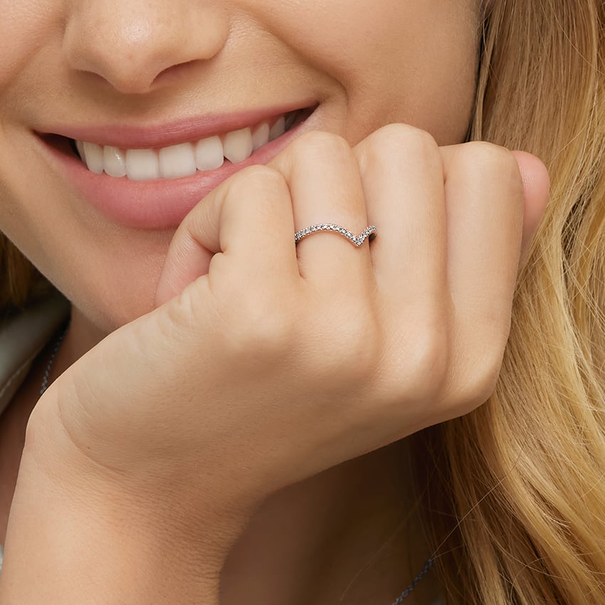 Elongated Flair Diamond Ring