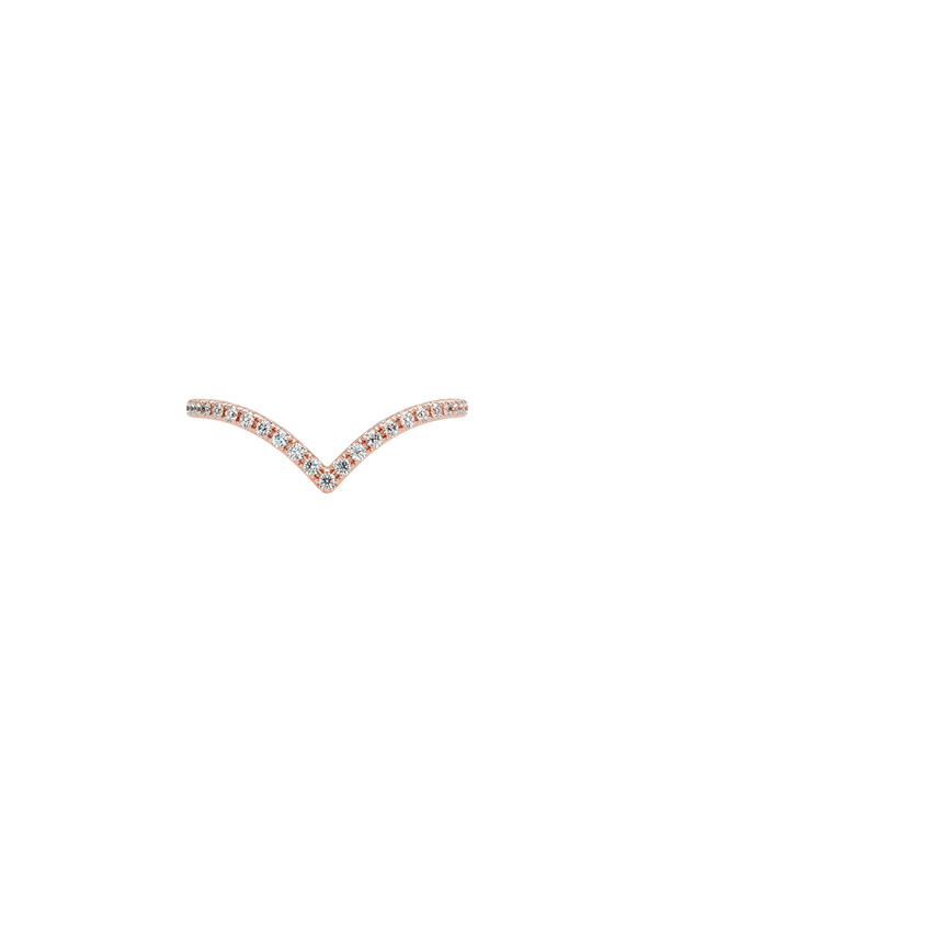 Elongated Flair Diamond Ring