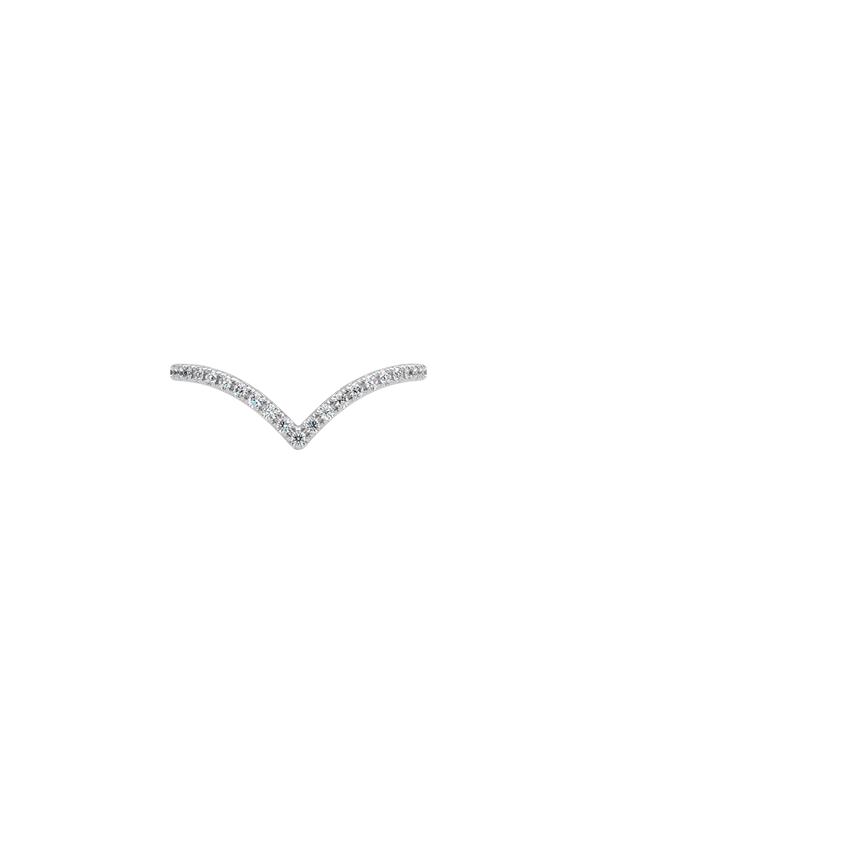 Elongated Flair Diamond Ring