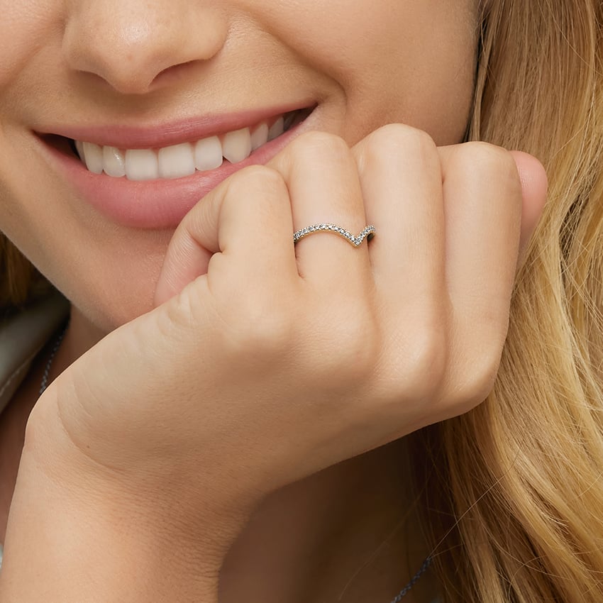 Elongated Flair Diamond Ring