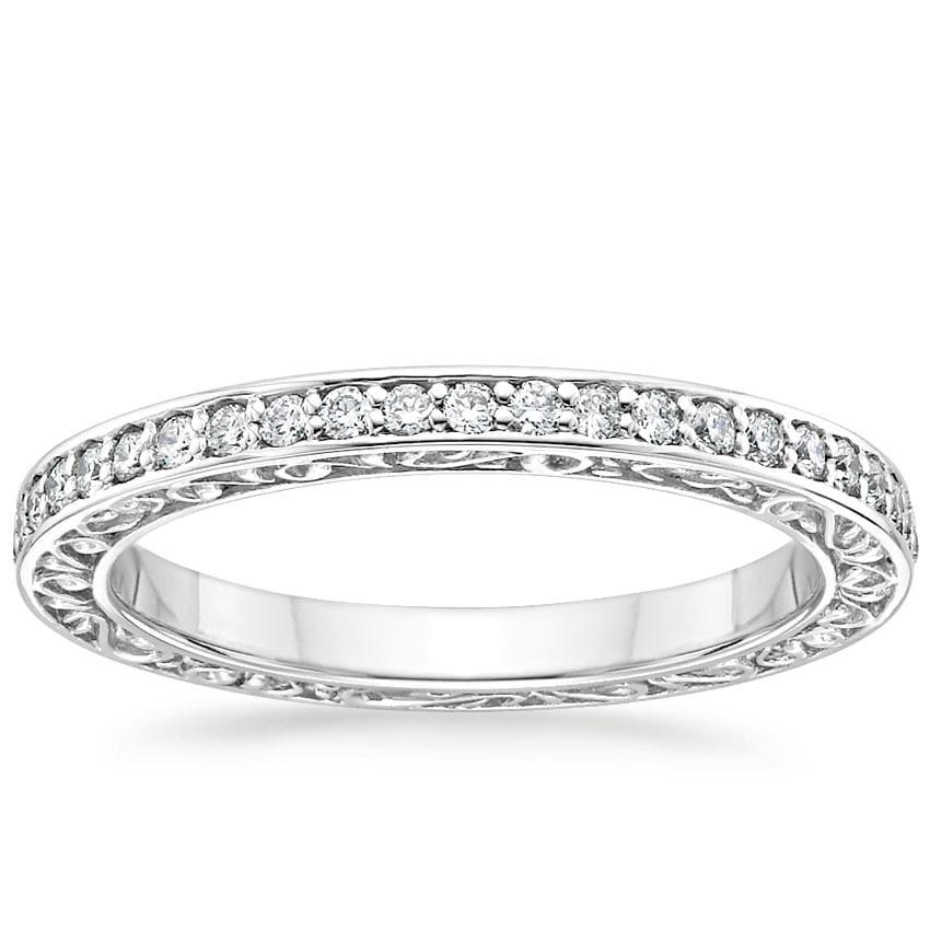 Antique Scroll Engraved Eternity Diamond Ring (2/5 ct. tw.)