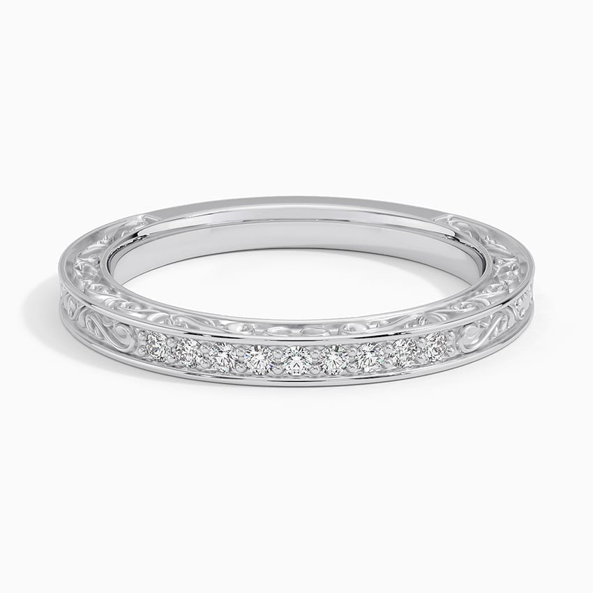 Antique Scroll Engraved Diamond Ring (1/15 ct. tw.)
