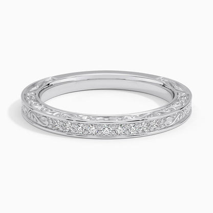Antique Scroll Engraved Diamond Ring (1/15 ct. tw.)
