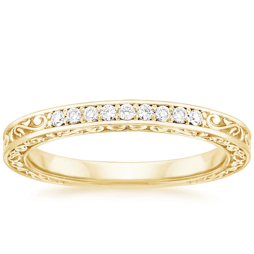 Antique Scroll Engraved Diamond Ring (1/15 ct. tw.)