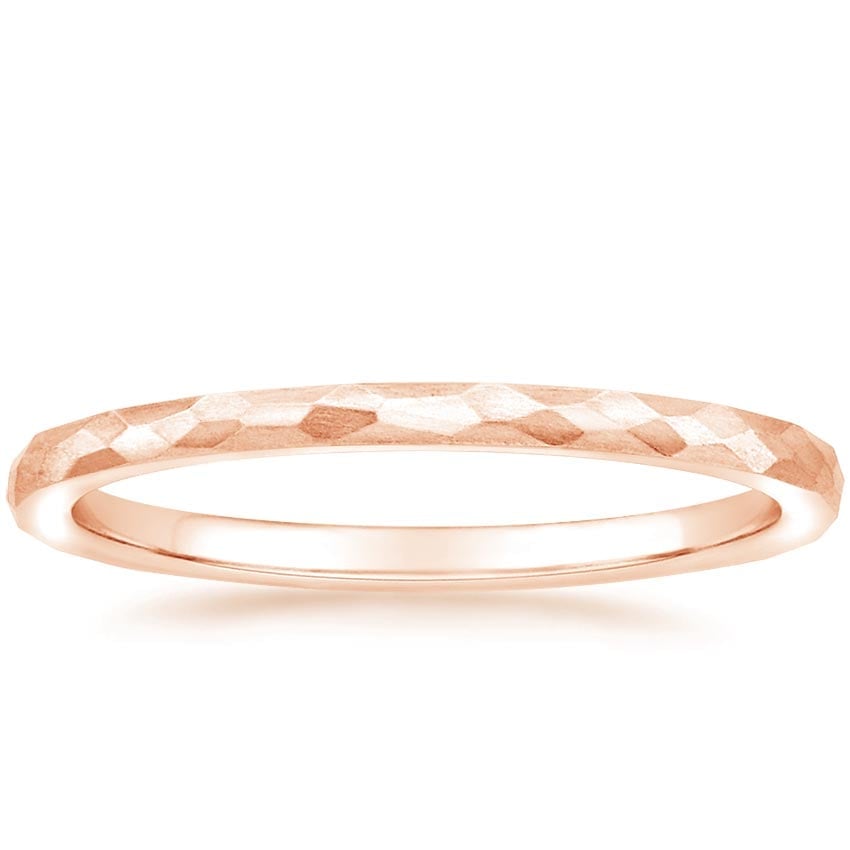 Matte Hammered Petite Comfort Fit Wedding Ring