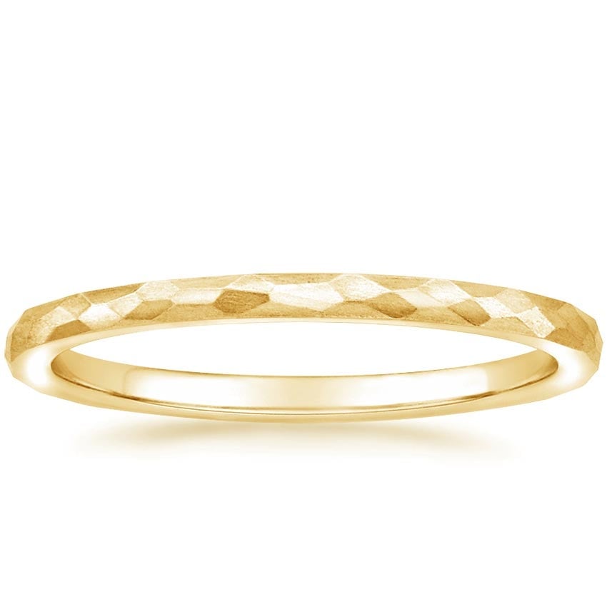 Matte Hammered Petite Comfort Fit Wedding Ring