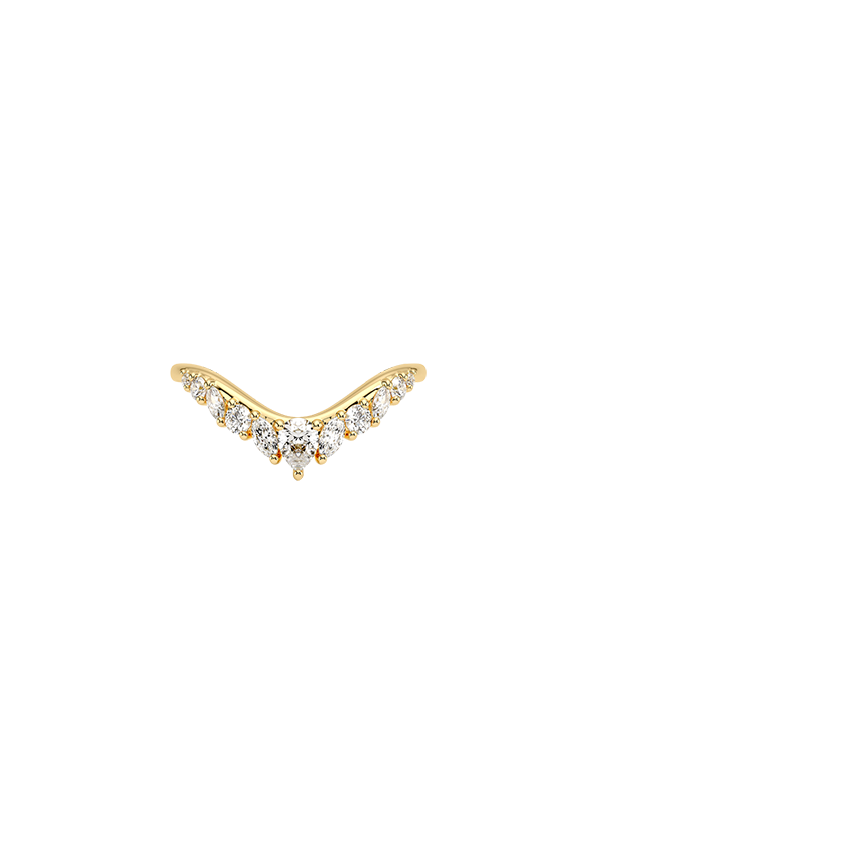 Floriana Contoured Diamond Ring