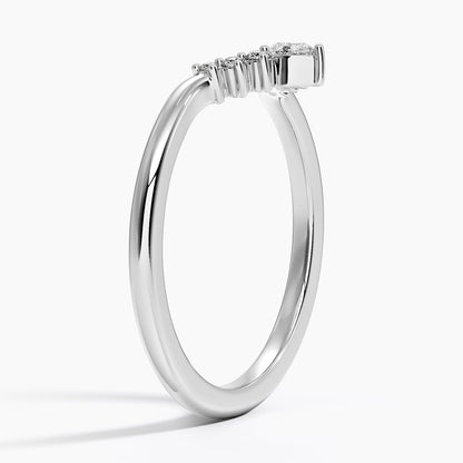 Lunette Sapphire and Diamond Contoured Ring