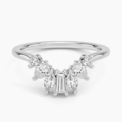 Mel Mixed Shape Contour Diamond Ring