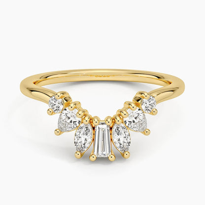 Mel Mixed Shape Contour Diamond Ring