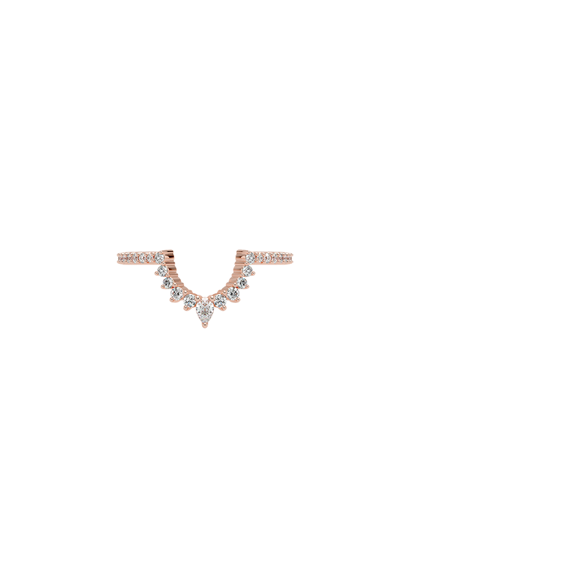 Luxe Elongated Lunette Diamond Ring (1/4 ct. tw.)