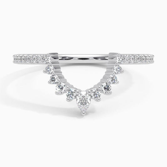 Luxe Elongated Lunette Diamond Ring (1/4 ct. tw.)