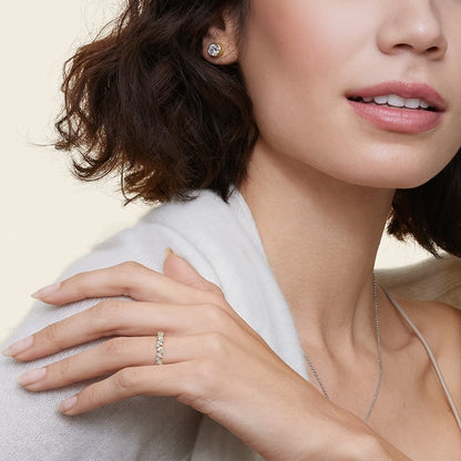 Olivetta Three-Quarter Coverage Lab Diamond Ring