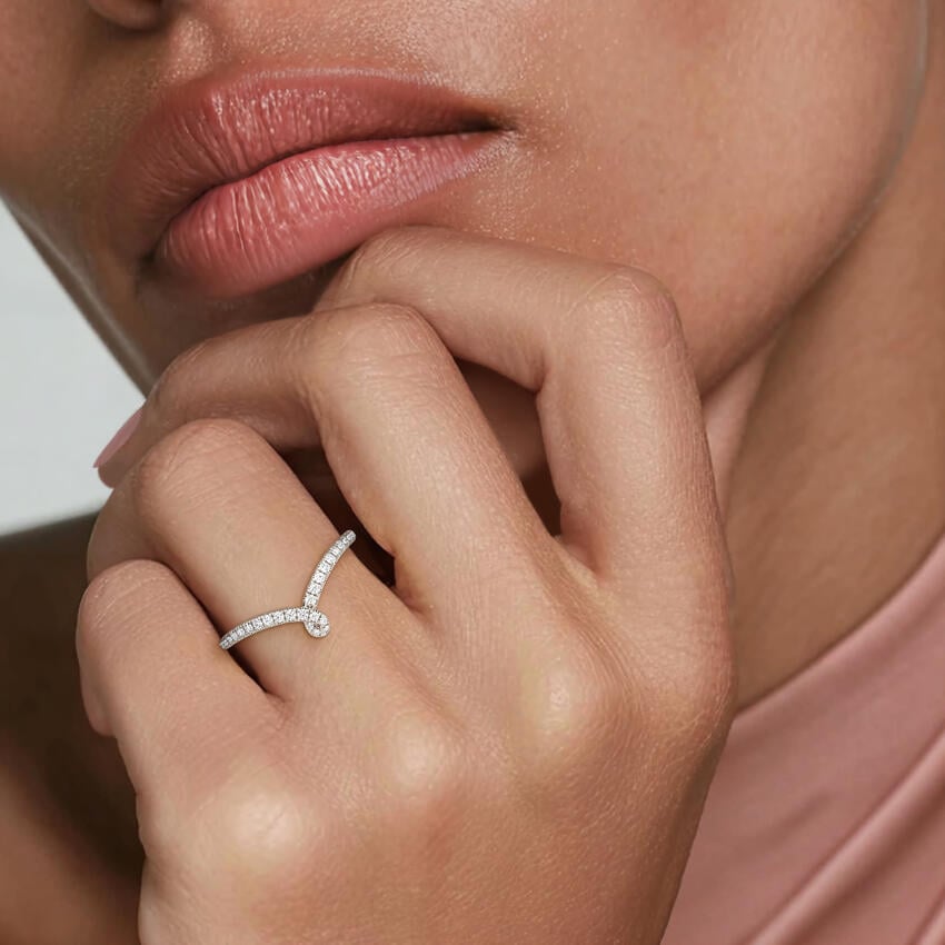 Entwined Contour Diamond Ring (1/5 ct. tw.)