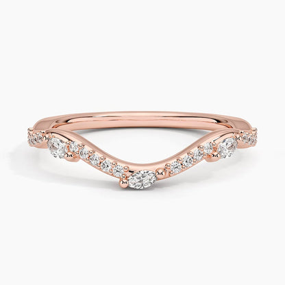 Luxe Willow Curved Diamond Ring