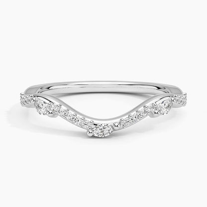 Luxe Willow Curved Diamond Ring