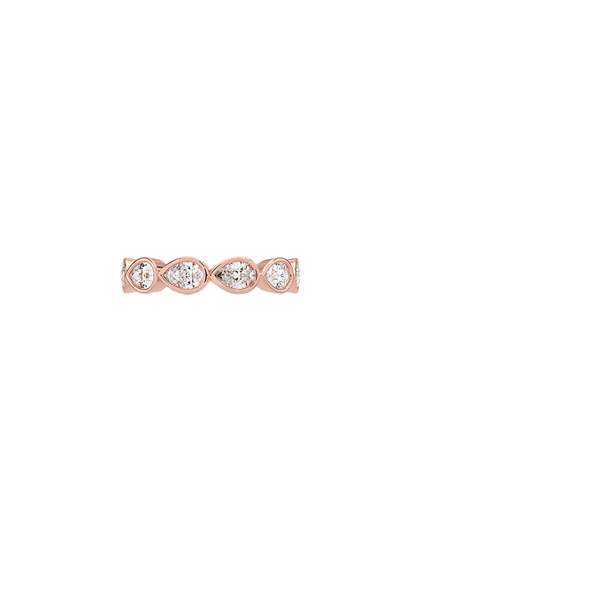 East-West Bezel Pear Eternity Lab Diamond Ring