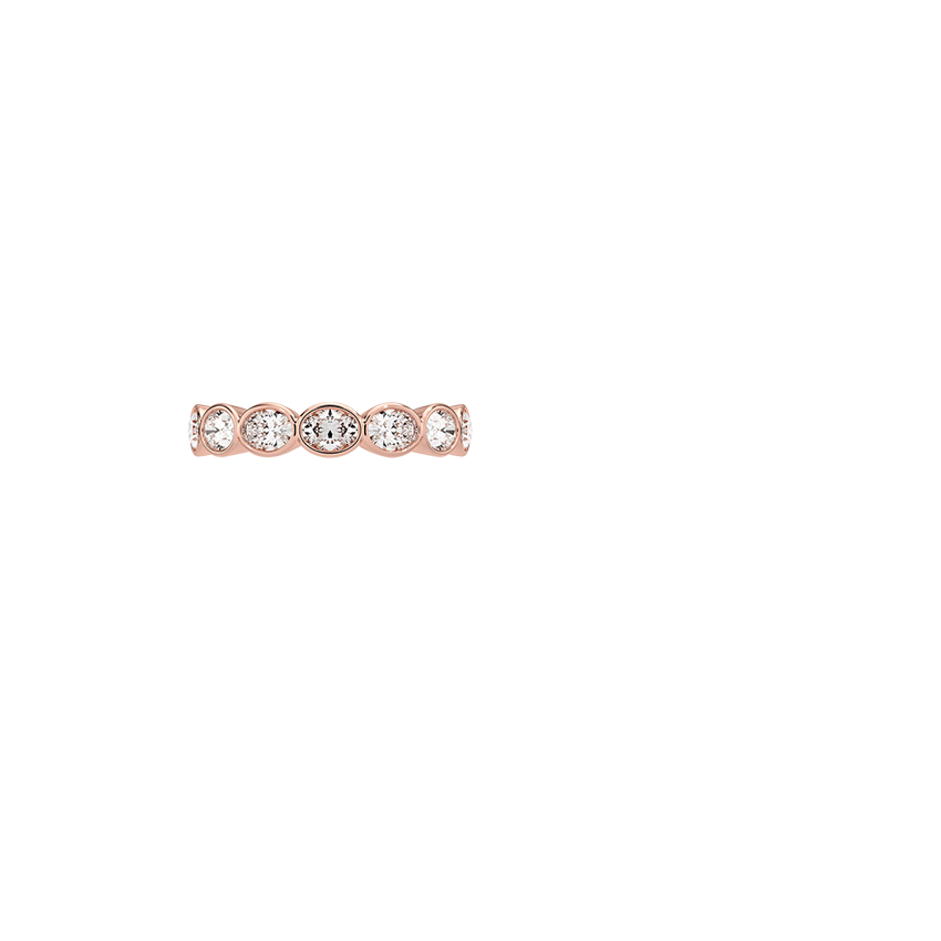 East-West Bezel Oval Eternity Lab Diamond Ring