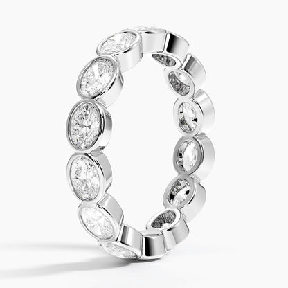 East-West Bezel Oval Eternity Lab Diamond Ring