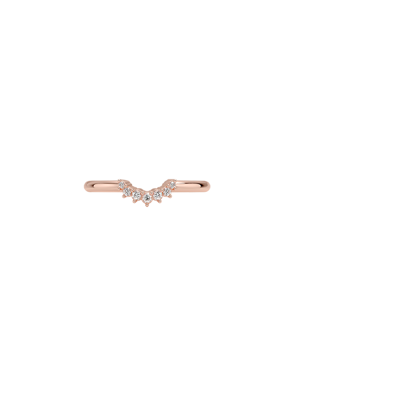Crescent Diamond Ring