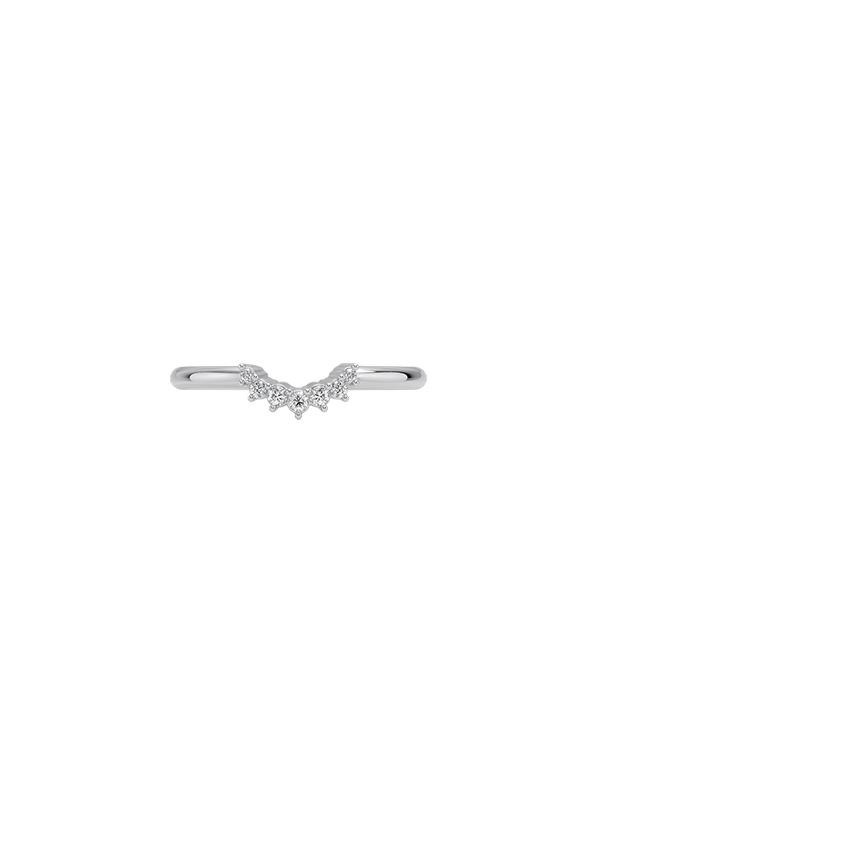 Crescent Diamond Ring