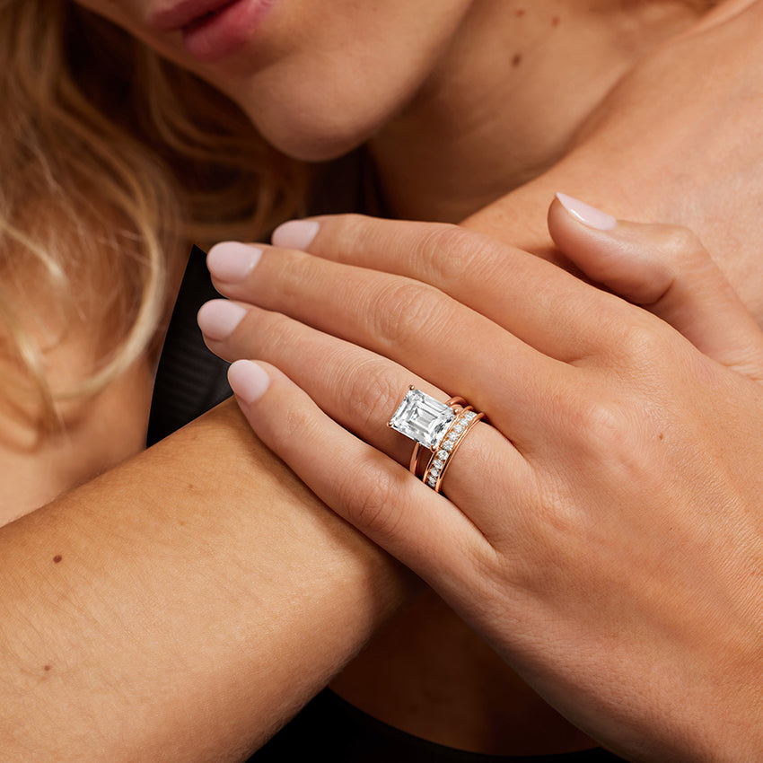 Channel Set Round Eternity Lab Diamond Ring