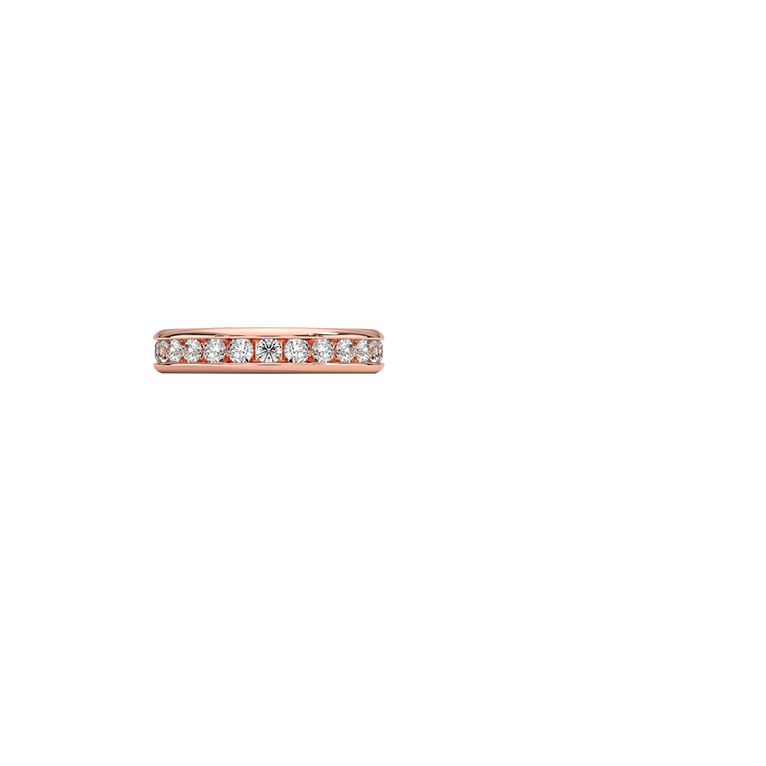 Channel Set Round Eternity Lab Diamond Ring