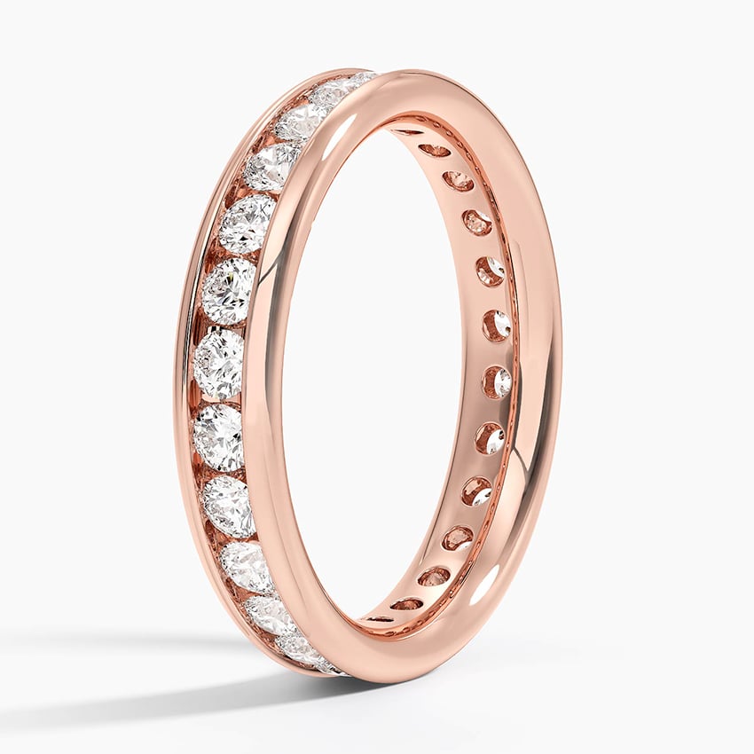 Channel Set Round Eternity Lab Diamond Ring