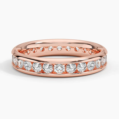 Channel Set Round Eternity Lab Diamond Ring