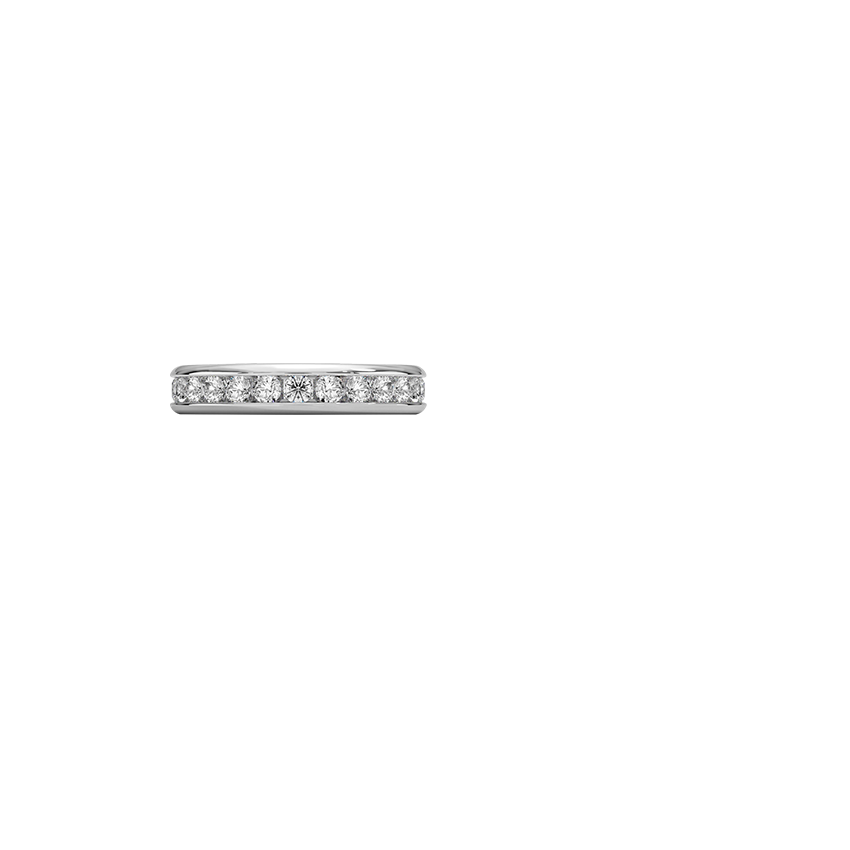 Channel Set Round Eternity Lab Diamond Ring