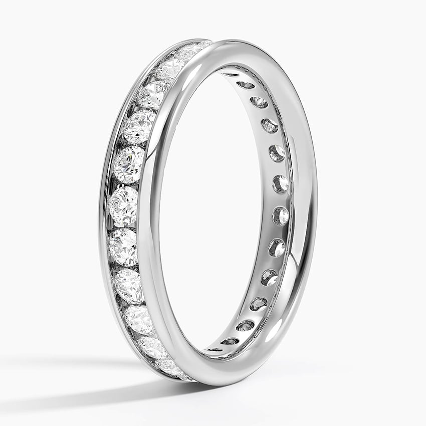 Channel Set Round Eternity Lab Diamond Ring