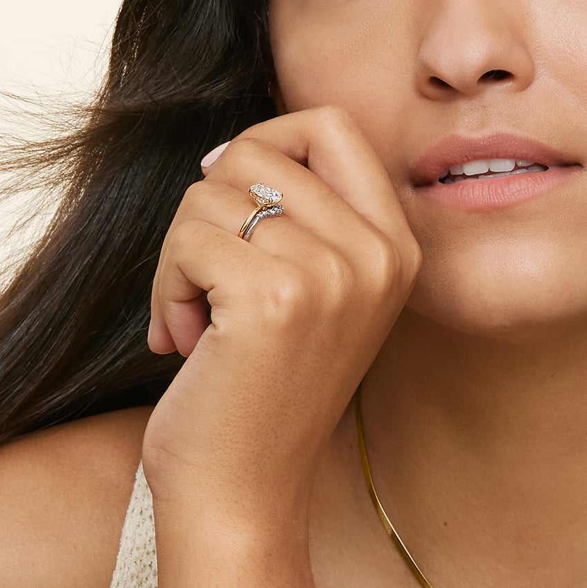 Aria Contoured Lab Diamond Ring (1/6 ct. tw.)