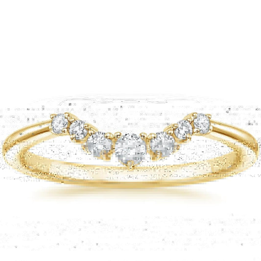 Aria Contoured Lab Diamond Ring (1/6 ct. tw.)