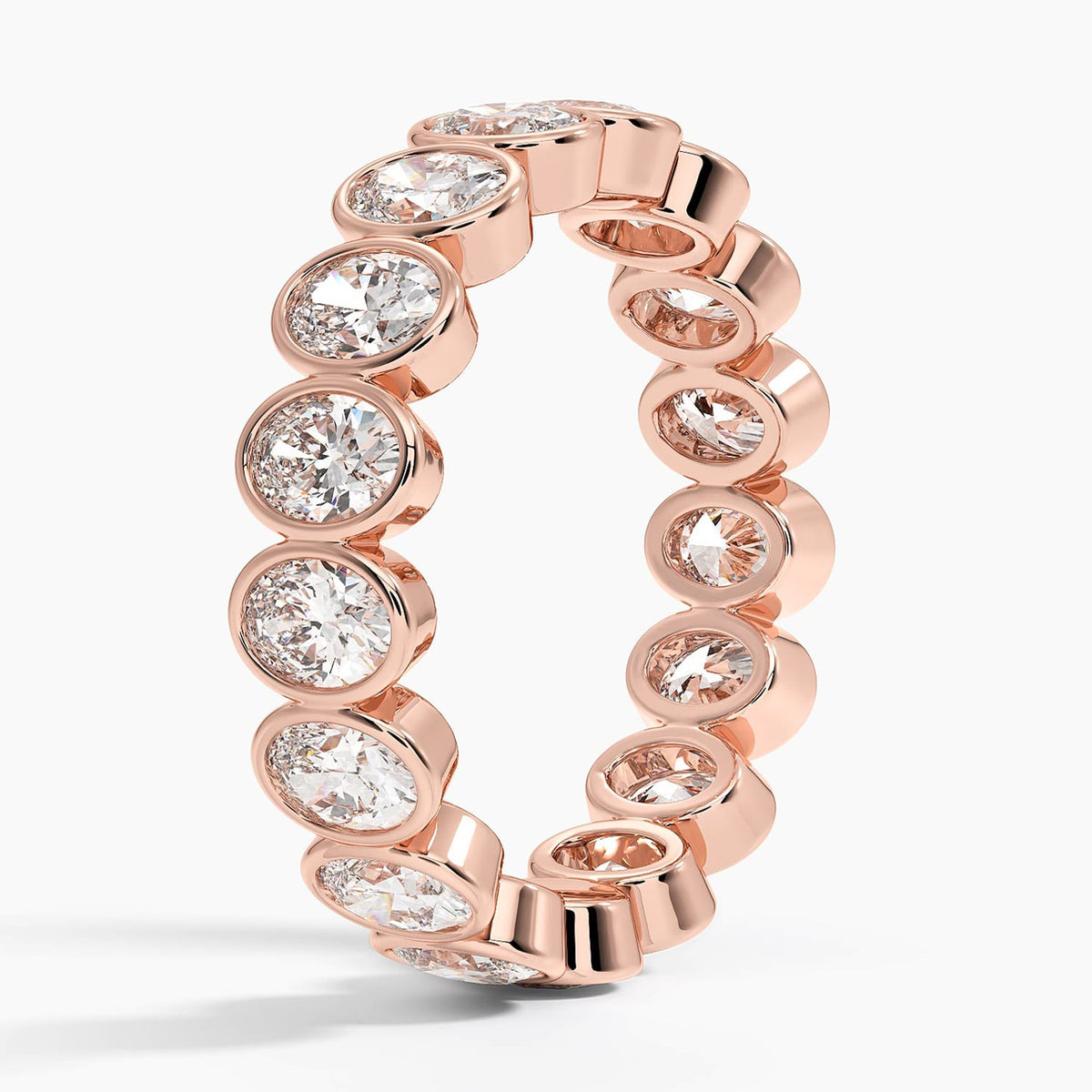 Bezel Oval Eternity Lab Diamond Ring
