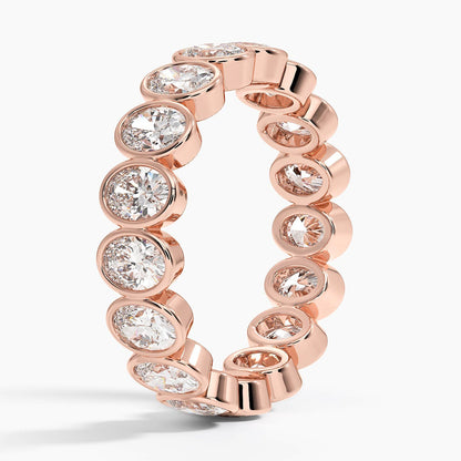 Bezel Oval Eternity Lab Diamond Ring