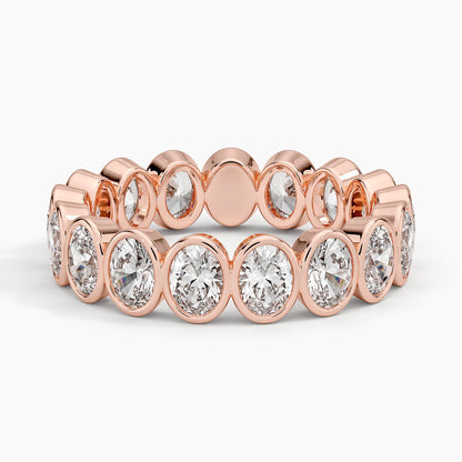 Bezel Oval Eternity Lab Diamond Ring