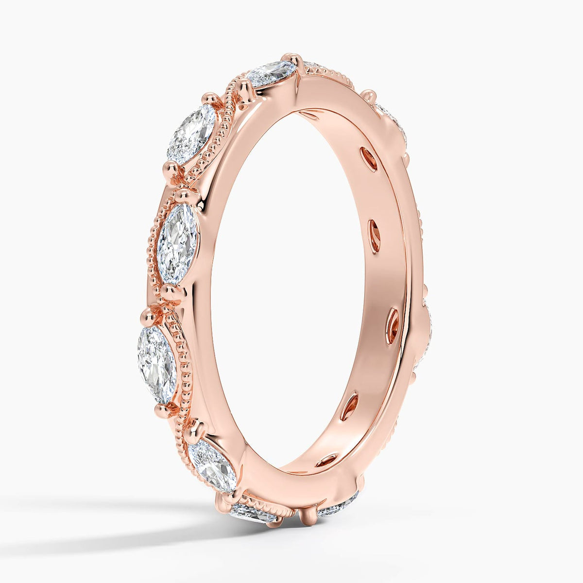 Camellia Milgrain Marquise Lab Diamond Ring (3/4 ct. tw.)