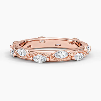 Camellia Milgrain Marquise Lab Diamond Ring (3/4 ct. tw.)