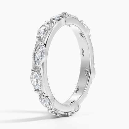 Camellia Milgrain Marquise Lab Diamond Ring (3/4 ct. tw.)