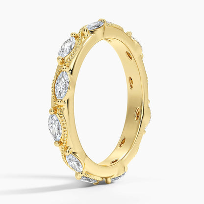 Camellia Milgrain Marquise Lab Diamond Ring (3/4 ct. tw.)